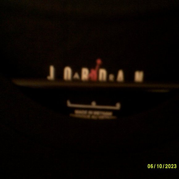 NEW AIR JORDAN PERFORMANCE "Embroidered Air Tee" MENS BLACK T-SHIRT L DM3182-010 - Picture 4 of 6